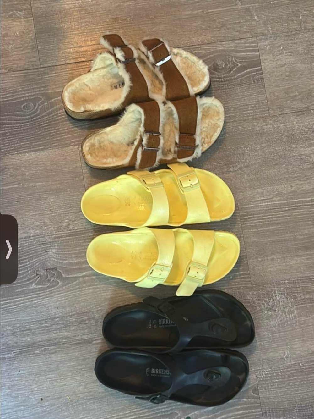 Birkenstock Slippers, buckle sandals and thong sandals